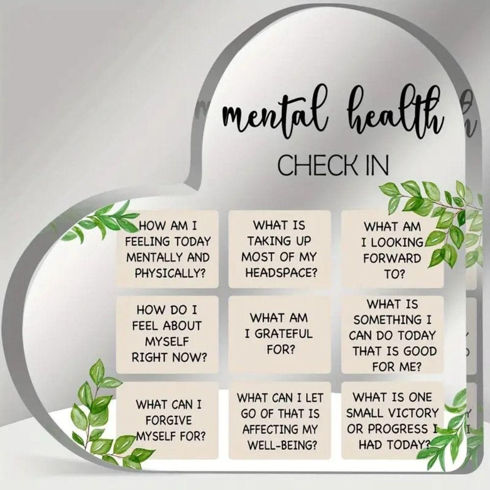 Inspirational Mental Health Decor Psychotherapy Affirmations Love Shape Mental Health Awareness Gift Changing Your Mindset