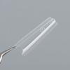240pcs Coffin Shape Sandwich Nail Forms Almond Shape Ultra-Thin Nail Tips with Auxiliary Line Clear Extension