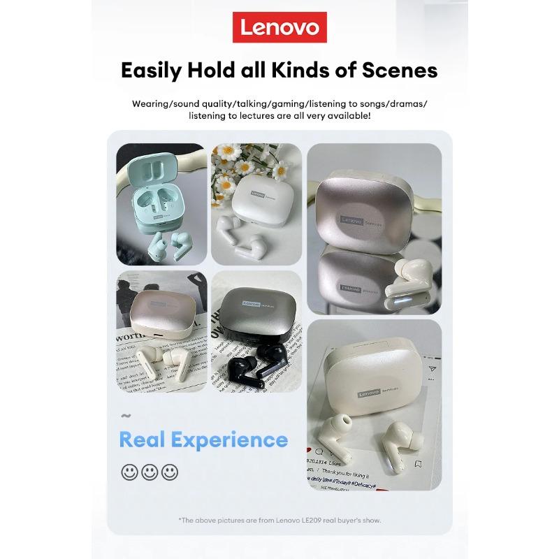 Auricular Bluetooth Inalámbrico Lenovo LE209, Cancelación de Ruido ANC, Música HiFi, Auriculares Bluetooth, 30H Duración de la Batería, Auriculares para Juegos