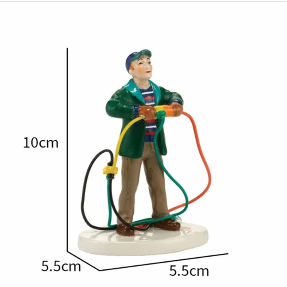 Harz Weihnachts Schneemann Puppe Ornament Weihnachts Dorf Straßenszene Gartendekoration