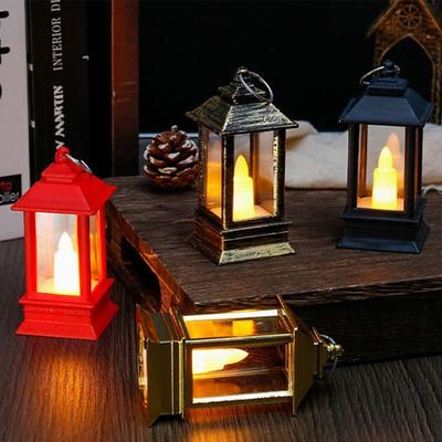 Retro LED Electronic Candle Light Flameless Warm Light Outdoor Hanging Small Lanterns Smokeless Creative LED Atmosphere Lamp