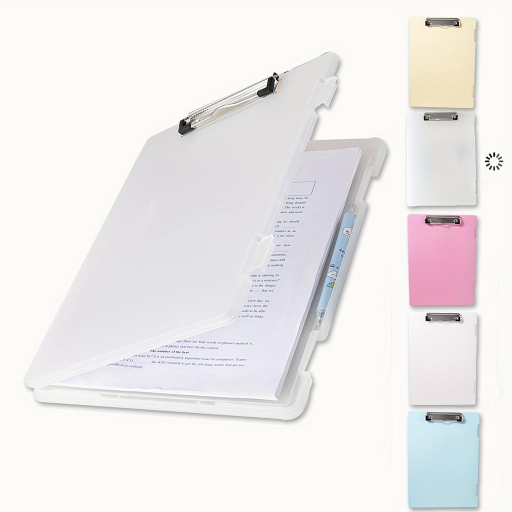 Portable A4 Nursing Clip File Plastic File Box Clipboard with Storage File Box Organizer Folder