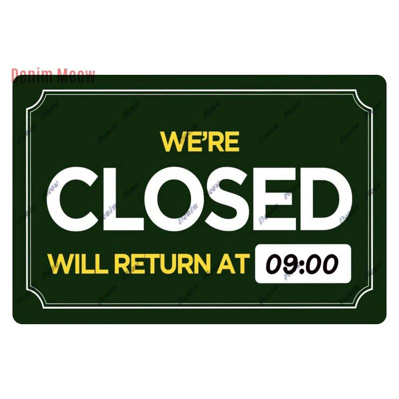 Vintage Open/Closed Wall Sign,retro Bar Open Metal Tin Plaque, Come in, Welcome Wall Decor, for Bar Club,Man Cave Poster, WY279