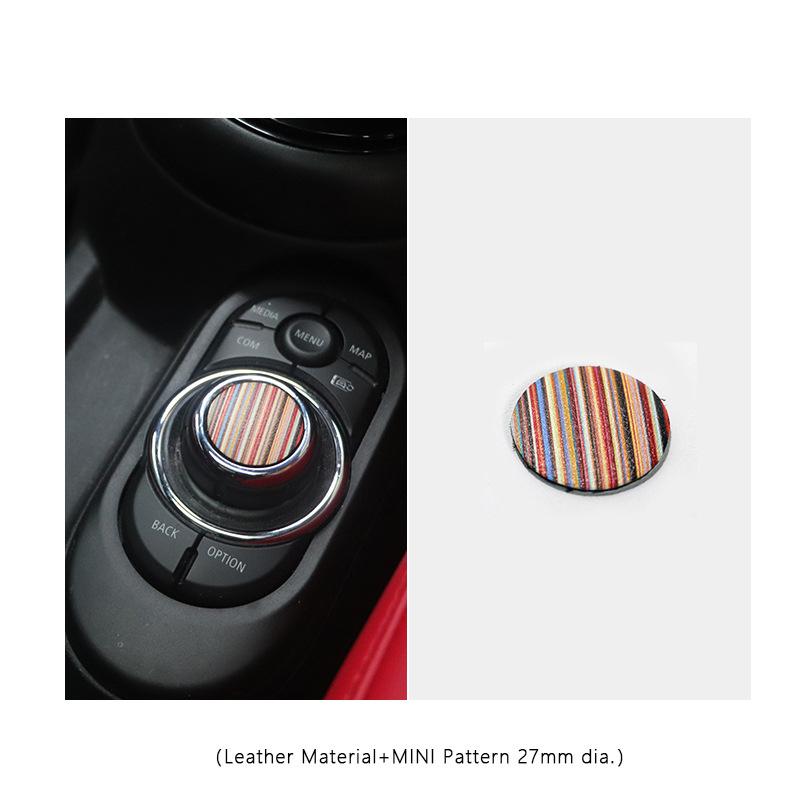 Car Central Control Multimedia Button Cover Trim Knob Sticker For MINI Cooper F55 F56 F57 Countryman Clubman Styling Accessories s3
