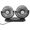 12V Double Head Electric Fan Double Control 3 Gears Strong Wind USB Charging Car Cooling Fan for