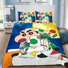 Cartoon Duvet Cover Pillowcase C-Crayon Shin Chans Bedding Set For Kids Adults Single Double Large Sizes Bedroom Decor Gift