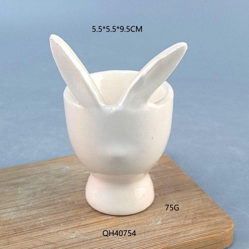 

Easter Ceramic Rabbit Egg Tray Cup Cup Dining Table Egg Cup Tray Ceramic Breakfast Stand Creative Classic Cute Rabbit shaped egg cup