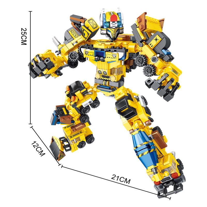 Panlos Mecha 8-in-1 Building Blocks - Children s Educational Assembly Toy 633073