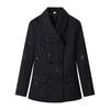 New European and American Style Fashion Temperament Three-dimensional Decoration Solid Color Blazer