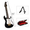 Musiin Miniature Guitar with Stand and 14cm Mini Electric Home Music Studio Desk Shelf Gift for Guitar Lovers Case, 6-String Guitar, Decor, (Black