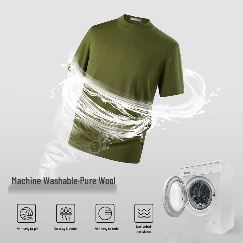 Hodo Machine Washable 100% Wool Short-Sleeve Sweater