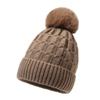 Thicken Winter Beanie Hat With Fur Pom Pom Winter Caps Fashionable Fleece Beanies  Outdoor Wear