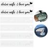 6 Pcs Car Mirror Decals Drive Safe I Love You, 4.7” Waterproof High-Adhesion Car Rearview Stickers in 3 Colors, Motivational Decor for Women, Daily