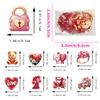 50 Valentine's Day PET Waterproof Transparent Stickers DIY Gift Card Decorative Stickers