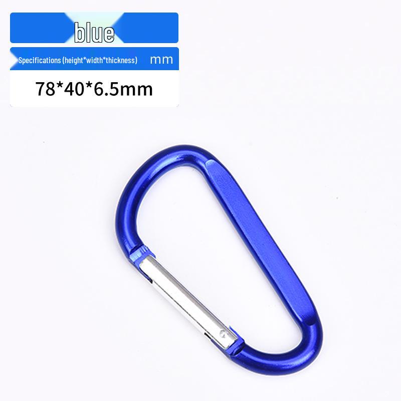 D-förmiger Aluminiumlegierungs-Karabiner-Schlüsselanhänger - Schnellverschluss, Größe 8, Herzförmig, Camping-Sicherheitsverschluss
