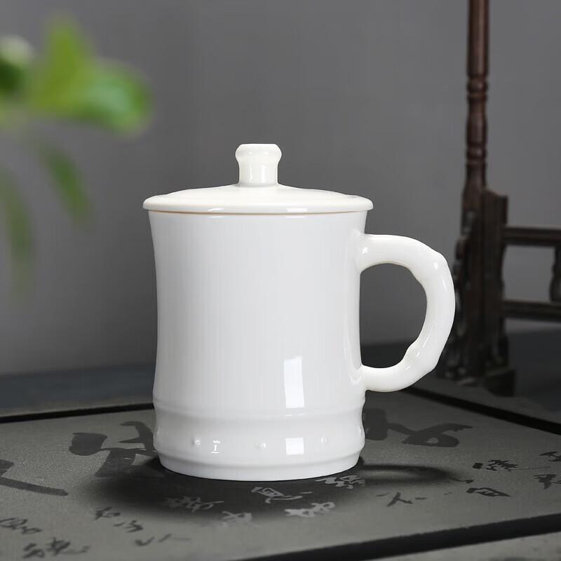 Chaxun Insulated Bamboo Knot Ceramic Tea Cup with Lid