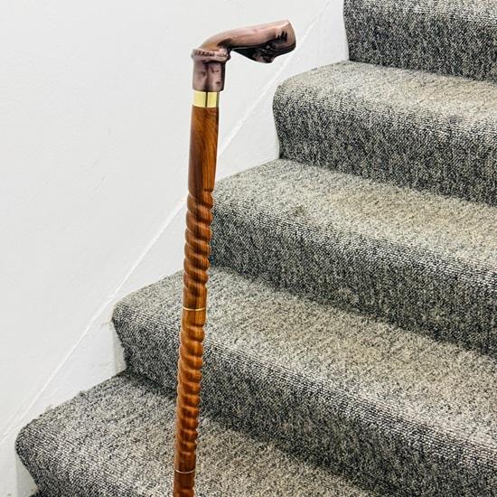 Walking Stick Premium Quality Style Punch Head Handle Handmade Wooden Cane