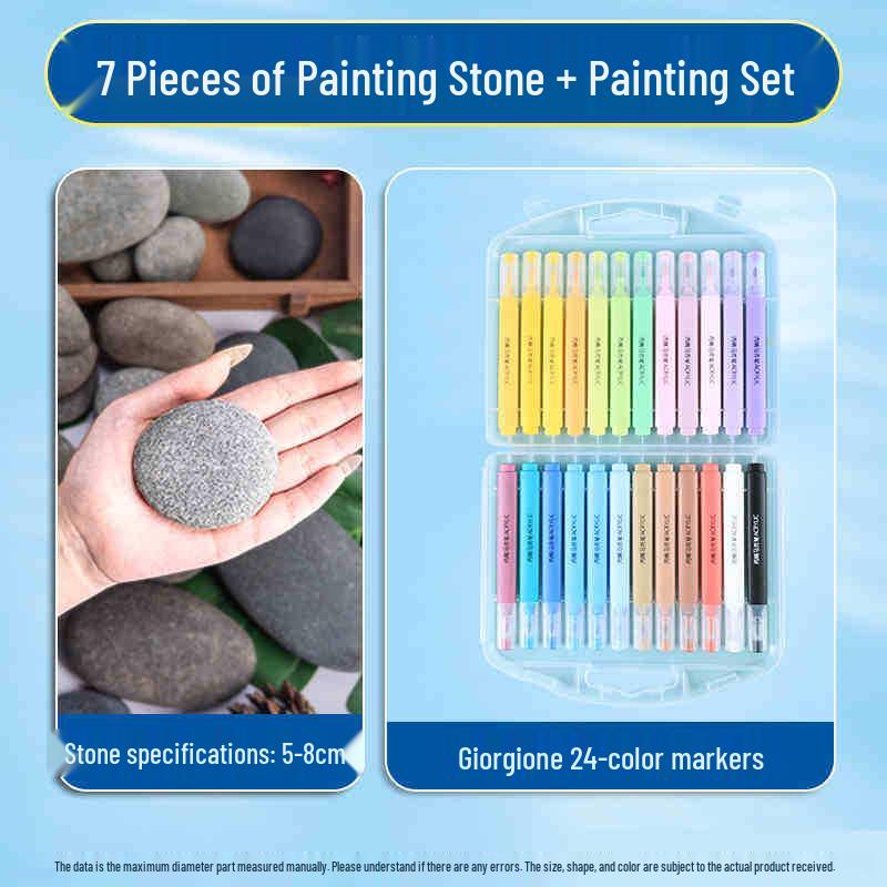 Hand-Painted Pebble Set for Kids - DIY Art & Craft Kit