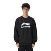 Li Ning Sports Lifestyle Series Solid Color Logo Running Hoodie Men Hoodies Black Standard-White AWDTD85-2
