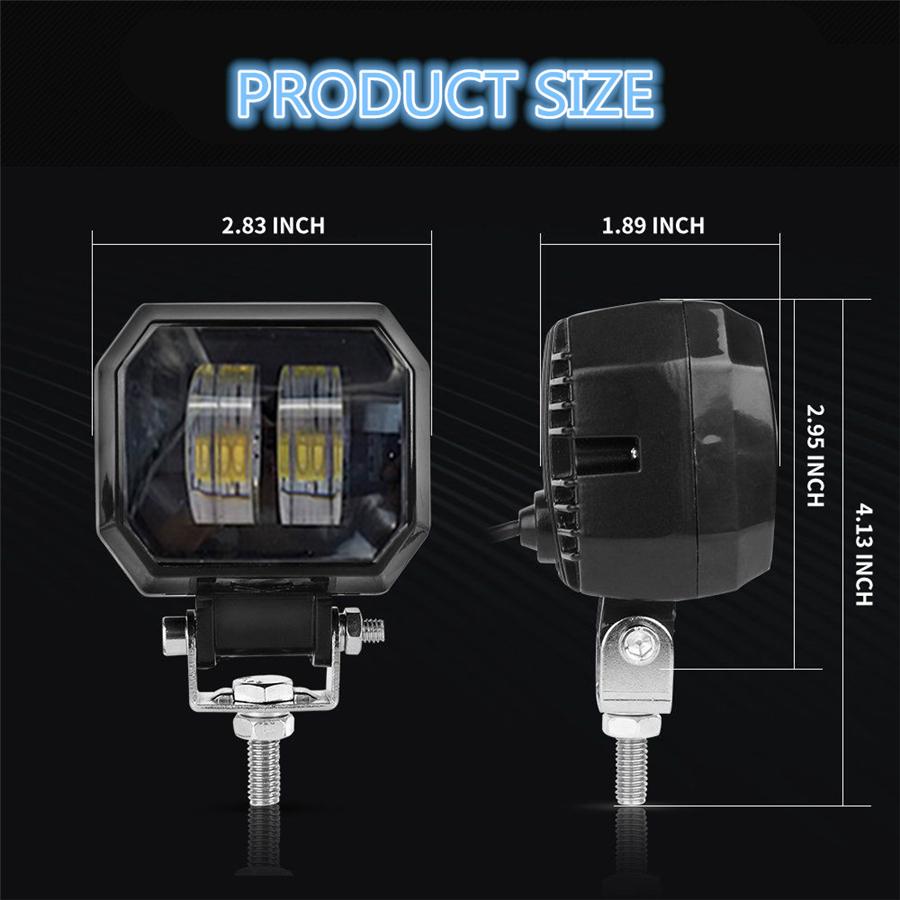 1x 3" 12V 24V 6500K 20W LED Light Bar Offroad Car Boat Led Work Light Spot Light