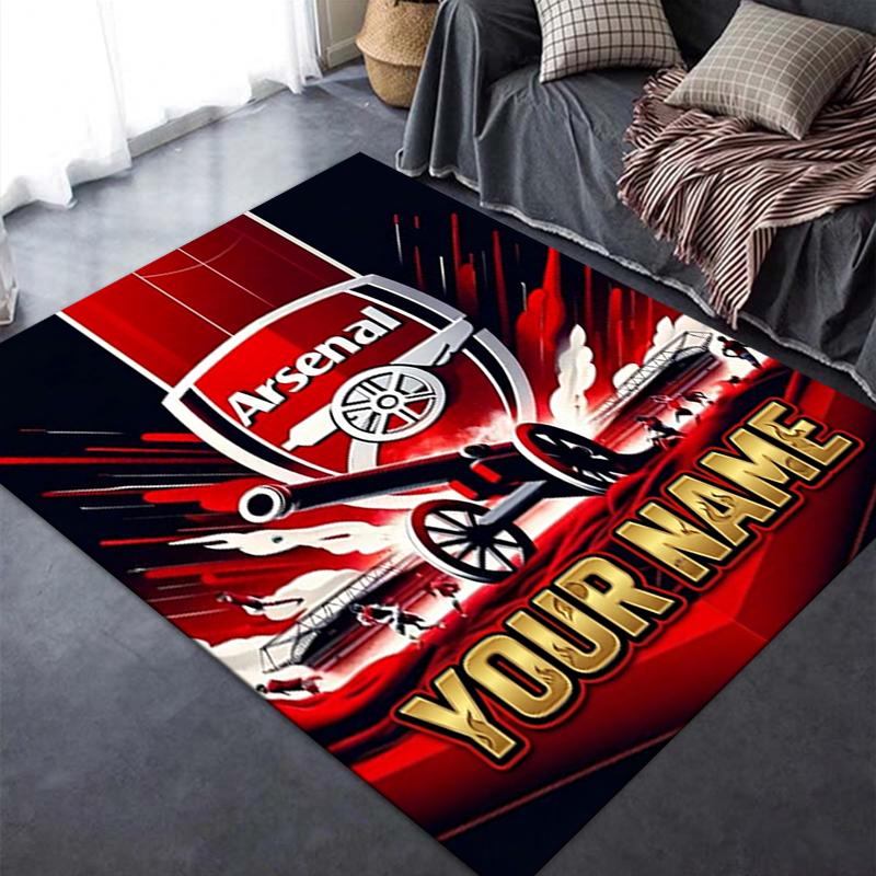 Custom Name Arsenal Carpet Rug for Living Room Bedroom Home Sofa Decoration,Kids play Non-slip Floor Mat