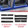 For Wrangler 4-Door 2008-2024 JK JKU JL JLU Black Door Sill Protector Gladiator JT Rubber Sill Entry Guards Replacement