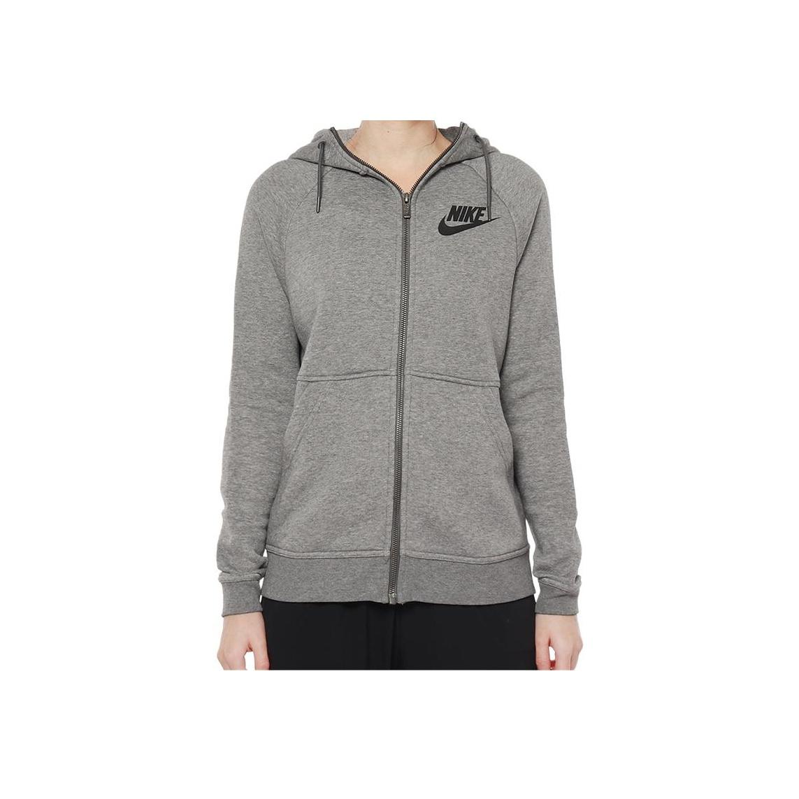 

Nike Спортивная повседневная вязаная куртка с капюшоном Женские куртки Серый 938055-091 L