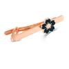 Yierda Cherry Blossom Tie Clip for Men, Gold Flower Design