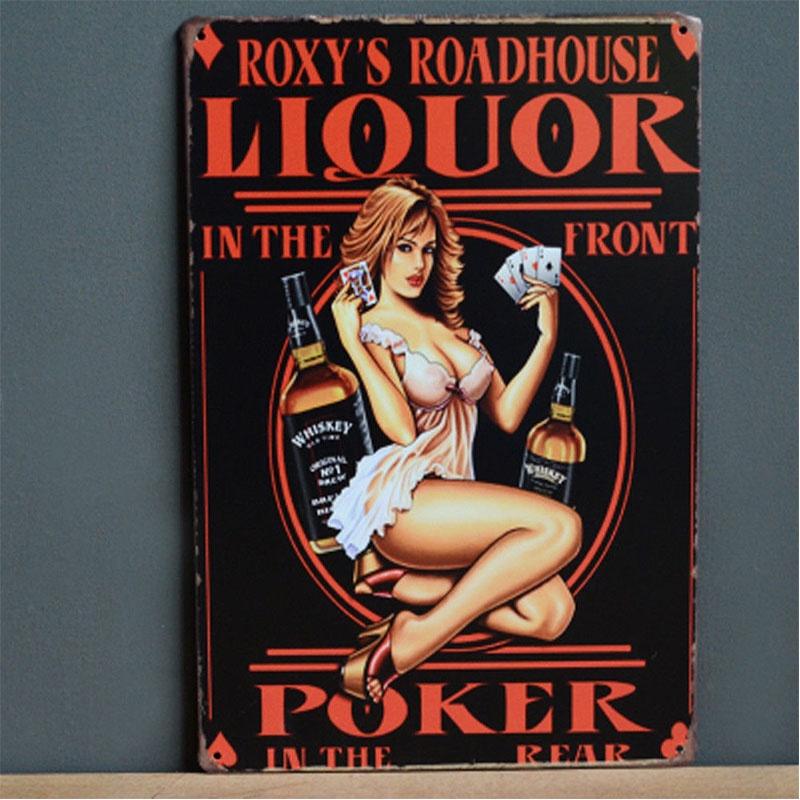 Elegant Sexy Lady Metal Poster Pin Up Girl Tin Sign For Retro Bar Decor