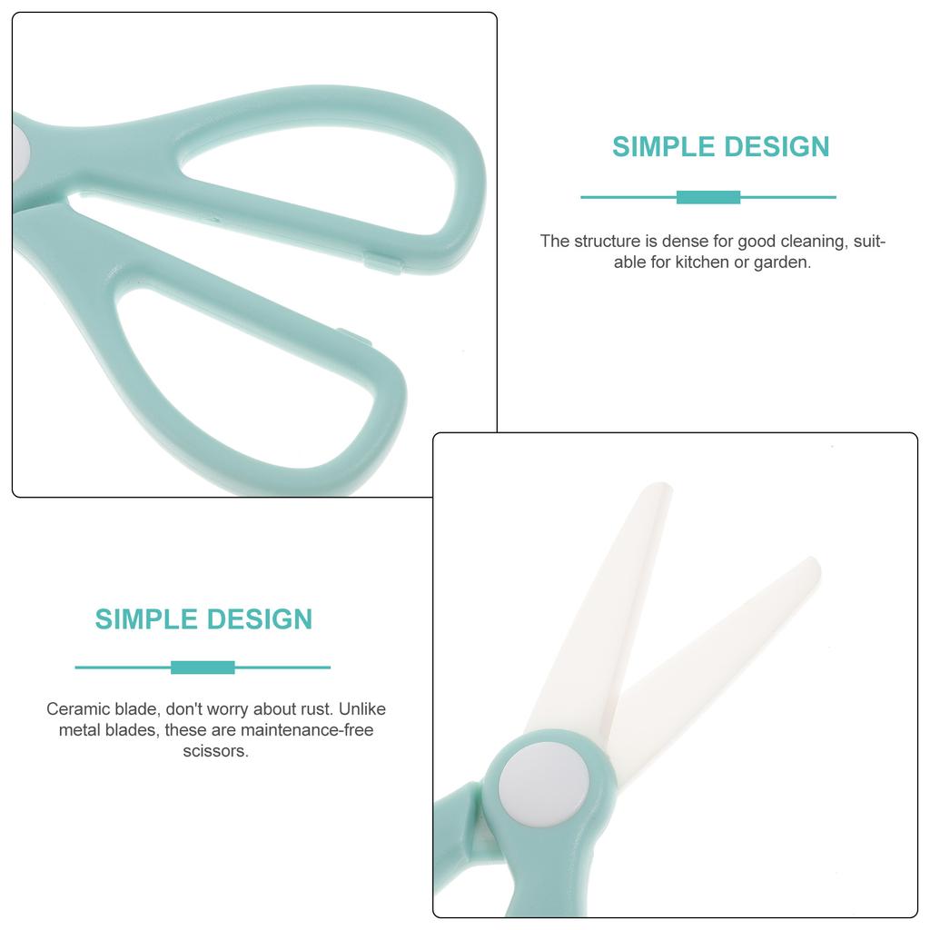 Ceramic Scissors Safety Kitchen Gardening Gadget Food Handle Pp Zirconia Nanomaterials Shear Travel