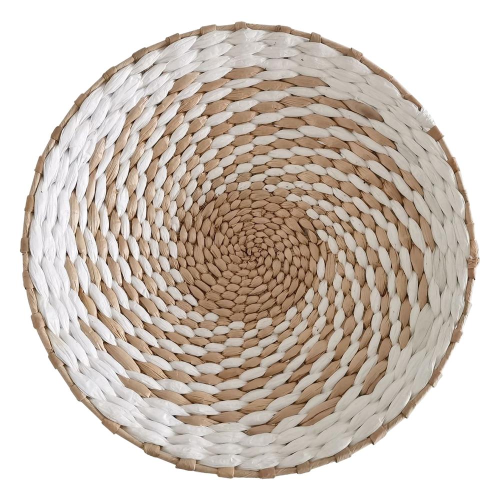 Boho Woven Wall Basket Decor Seagrass RusticNatural Round Wall Hanging Baskets for Bedroom Livingroom Home Wall Art Decoration