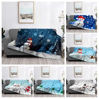 Home Decoration Plush Throw Sofa Blanket Bedspread Bed Fluffy Soft Blankets Decor Plaid Modern Halloween Merry Christmas Winter