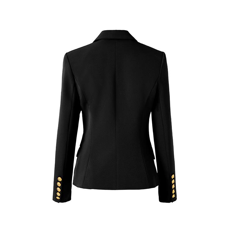 Professional Women's Double-Breasted Waist-Cinched Slimming Short Suit Jacket for Spring/Autumn 2025
