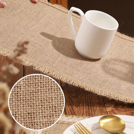 Bohemian Jute Placemats Heat-Insulating Placemats Wear-Resistant Stain-Proof Mats Reusable Heat-Resistant Pads for Tables, Kids & Family Dining
