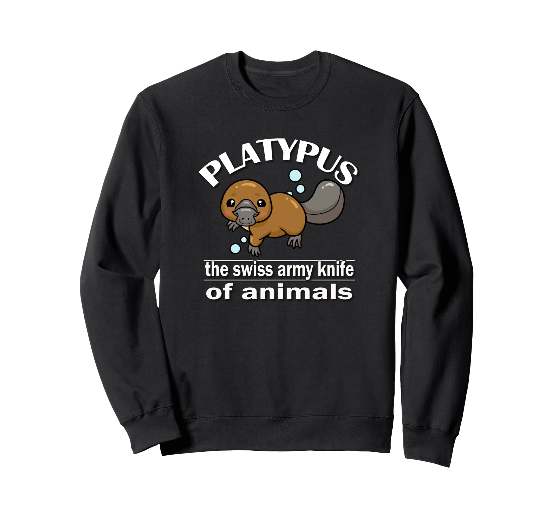 

Смешная кавайная детская толстовка Swiss Army Animal Platypus Lover чёрный