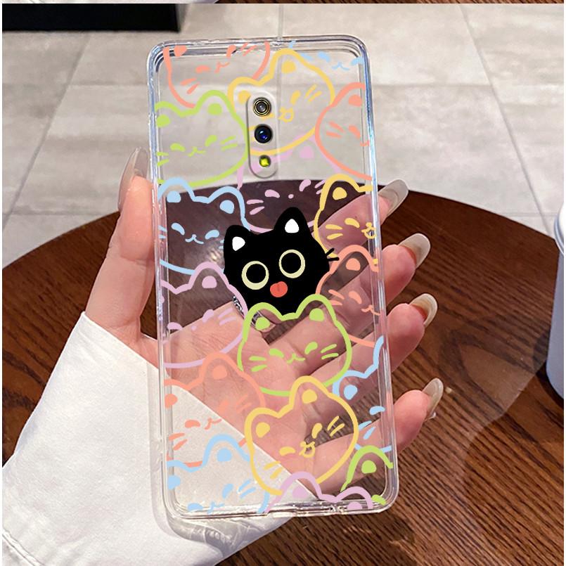 For OPPO K3 / Realme X Case RMX1901 RMX1903 Clear Luxury Cute Love Heart Rabbit Funny Phone Casing Soft Silicone TPU Back Cover