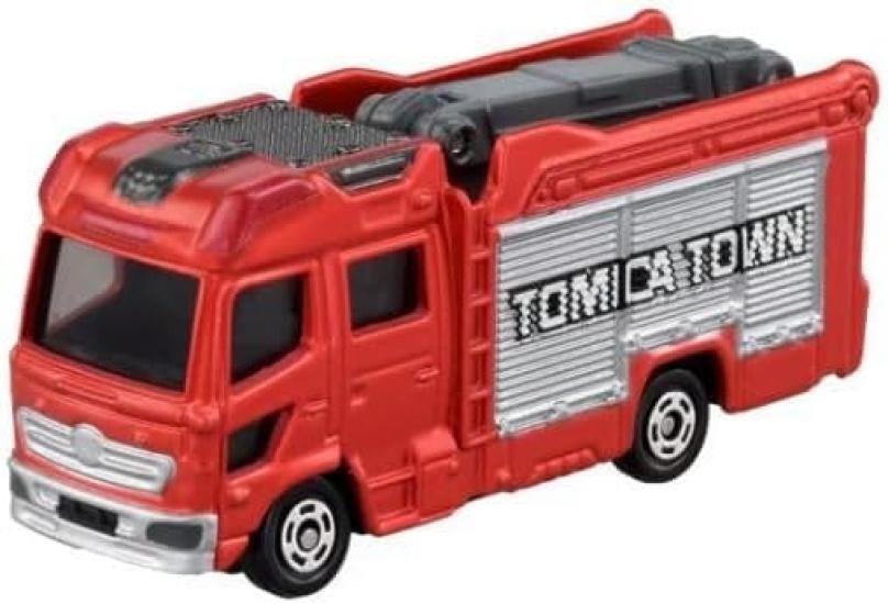 Tomica Shop Original Tomica Town Fire Pump Truck Boom 360 Degree Rotation Bending Tokyo Store Renewal Commemorative Product & 3-Point