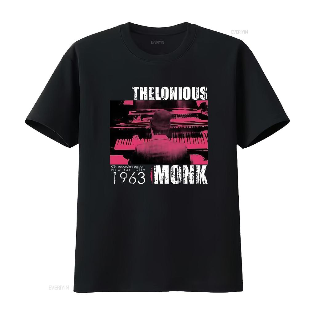 THELONIOUS MONK CBS Sessione di Registrazione New York City 1963 T Shirt da Uomo S M L XL 2XL Hi Fidelity Merch vintage Lavata