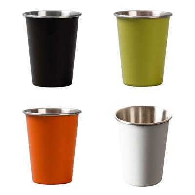 4 adet İstiflenebilir Kamp Su Bardağı 350ml Çay Kahve Süt Bira Bardağı Paslanmaz Çelik İçme Bardakları Açık Hava Seyahat Bardakları