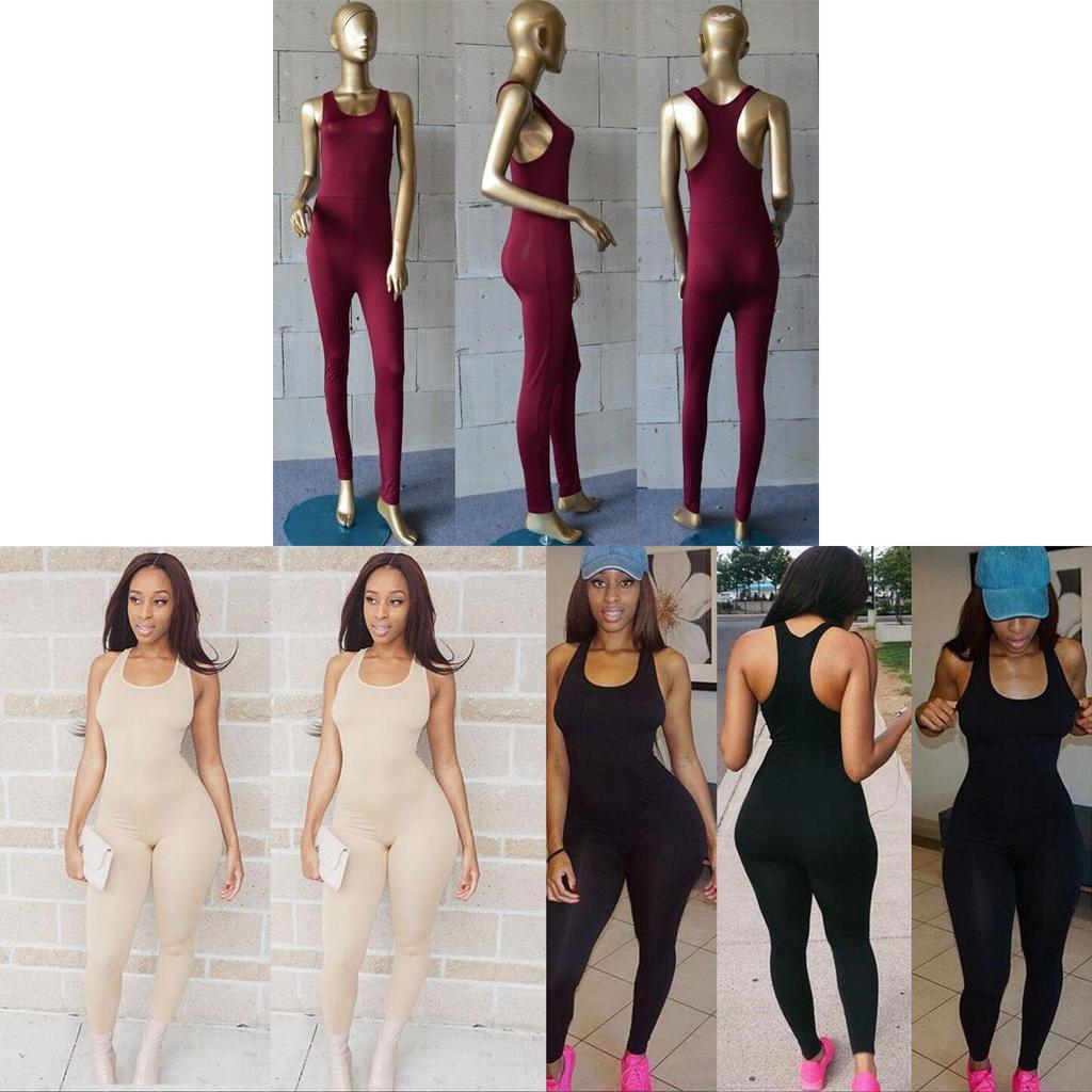 Tuta Romper Bodycon Casual Senza Maniche Sexy da Donna con Eleganti Pantaloni Lunghi