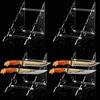 New 2pcs 4-layer Transparent Acrylics Detachable Cutting Tool Display Rack Pocket Knifes Fruit Knife Multi Functional Storage