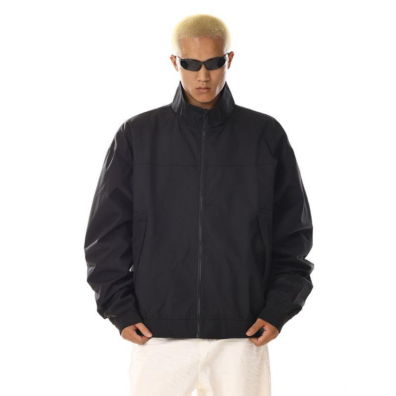 American Retro Stand-Up Collar Outdoor Workwear Jacket for Men, New Autumn Design, Niche Casual Windbreaker Jacket, Trendy