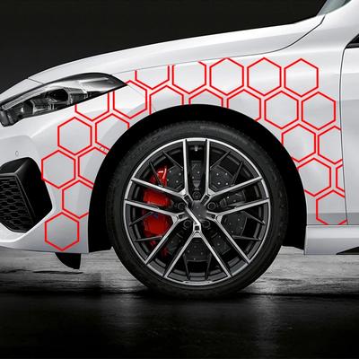6 SZT. Naklejki samochodowe typu plaster miodu DIY Sportowe Auto Drzwi Boczne Personalizowana Dekoracja Karoseria Samochodu Naklejki Winylowe Stylizacja w Stylu Otwartym
