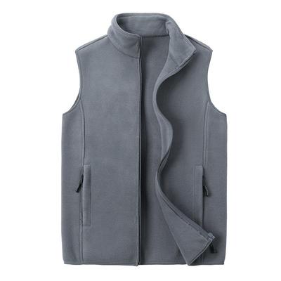 Men's Plus Size Fleece Vest - Sleeveless Outdoor Jacket for Spring & Autumn