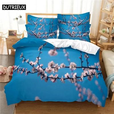 New 3D Print Beautiful Flower Comfortable Duvet Quilt Cover Pillowcase Bedding Set Children Bedroom Decoration Home Textile