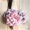 1pc Artificial Silk Flower Hydrangea Bouquet 35cm, Macarons Color Fake Flower Arrangement,Wedding Festive Party Home Decor