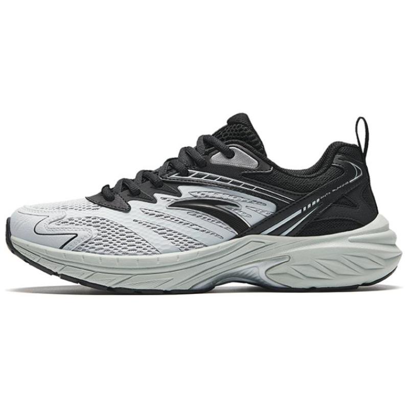 Anta Cushioning Slip Resistant Low Top Running Shoes Men's Gray Black Sneakers 912435508-4