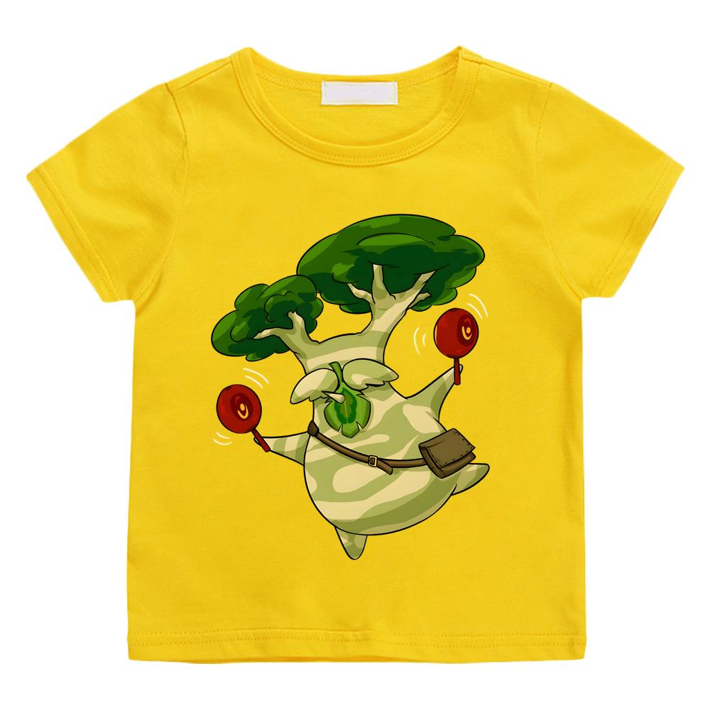 

Shalaka Футболки Streetwear с мультяшным принтом korok 100% хлопок Манга с коротким рукавом для мальчиков/девочек Летняя футболка для подростков с круглым вырезом 2T