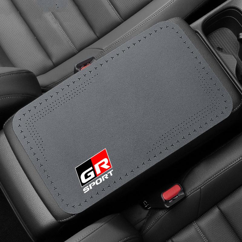 

For Toyota GR Sport Gazoo Racing Yaris 86 Corolla RAV4 RZ RC Hilux Car Center Console Box Pad Protector Non-slip Armrest Cover