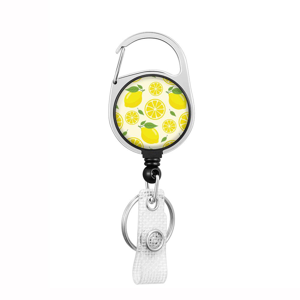 Plant Flowers Clip Lanyards ID Badge Holder Porta Credencial Lanyards Keychain Badge Reel Nurse Retractable Wholesale